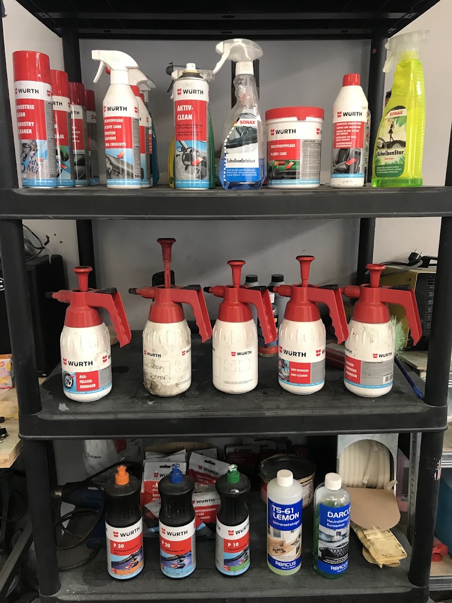 Würth und Sonax Pflegeprodukte für die Fahrzeugaufbereitung