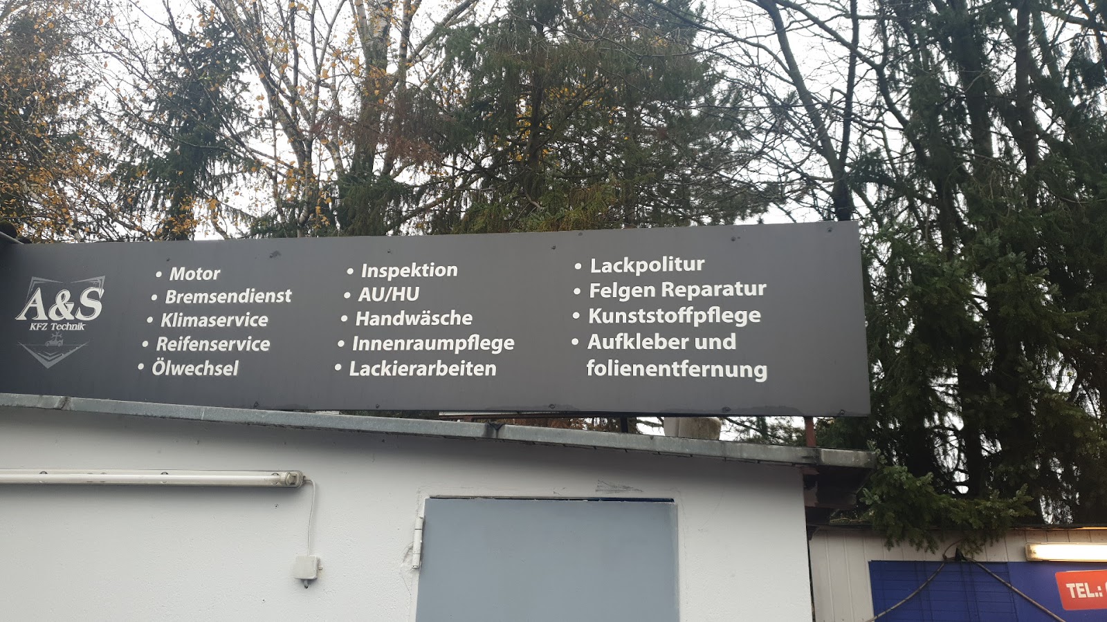 Leistungsschild von A&S KFZ Technik